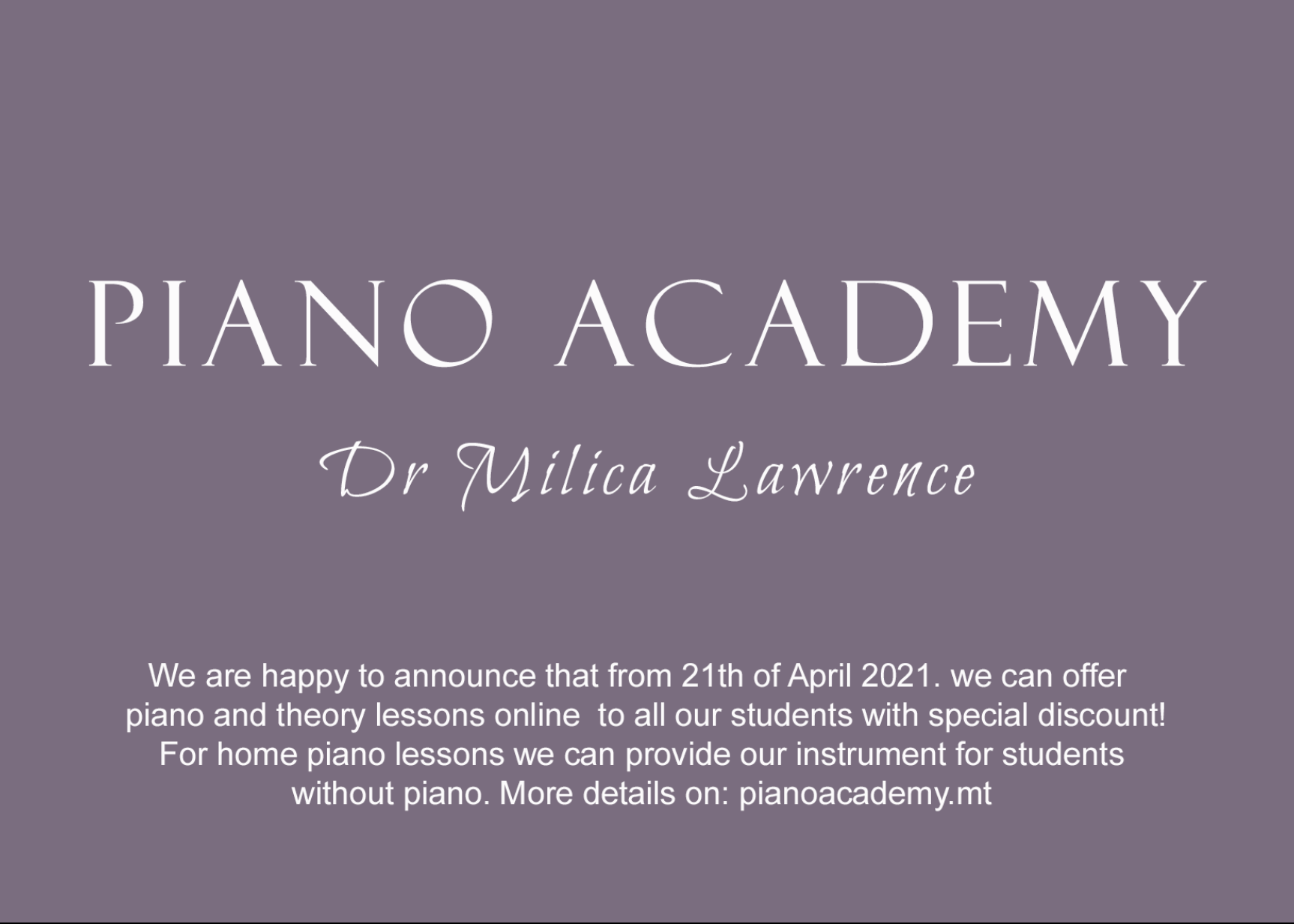 Malta & Gozo Piano Academy offering new online lessons