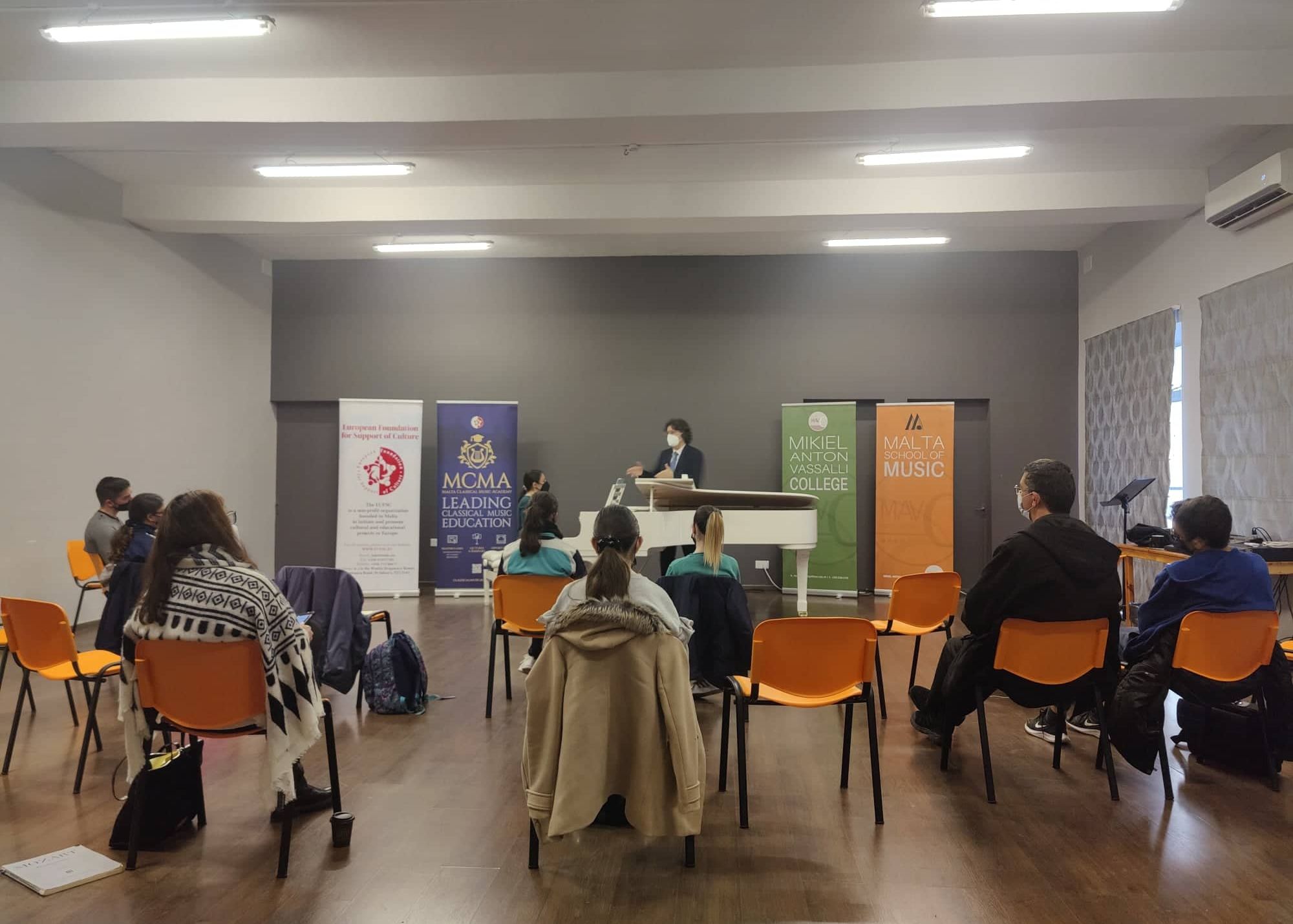 Italian Pianist Giuliano Mazzoccante Leads Masterclass at Malta School of Music